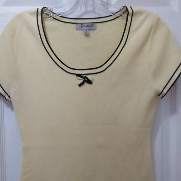 Jessica yellow dressy top - short sleeves - Picture 1 of 2